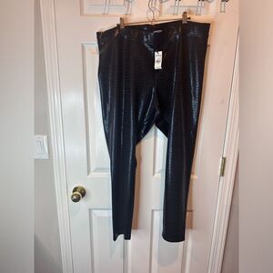 New Express XL Faux Animal Print Legging Stretch Black